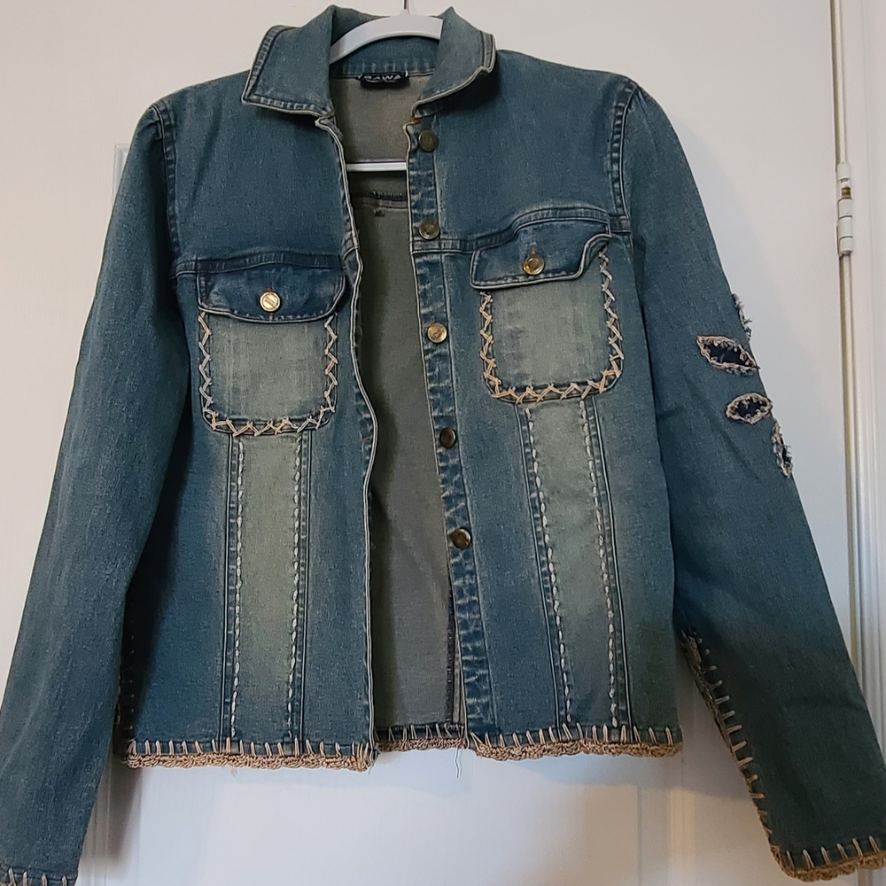 Embroidered Blue Denim Jacket